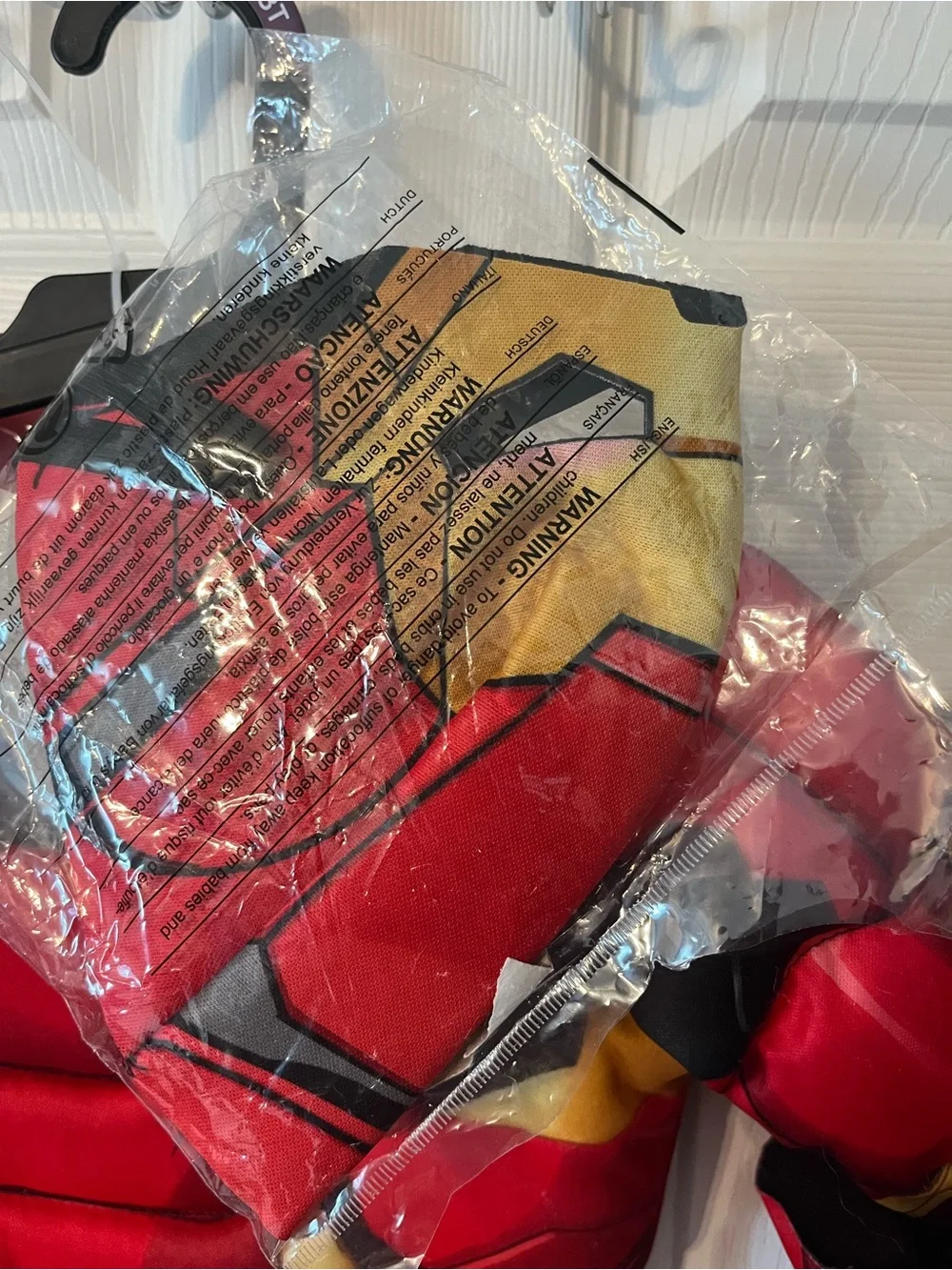 Marvel Red and Gold Superhero Muscle Costume Iron Man Toddler size2-3T